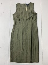 Ann Taylor Womens Green Sleeveless Dress Size 12