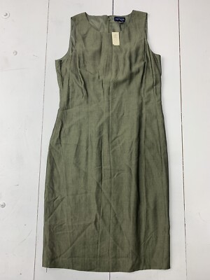 Ann Taylor Womens Green Sleeveless Dress Size 12