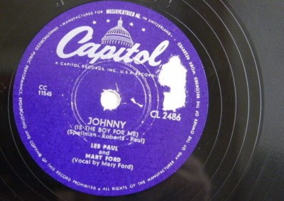 78 rpm LES PAUL & MARY FORD johnny / vaya con dios