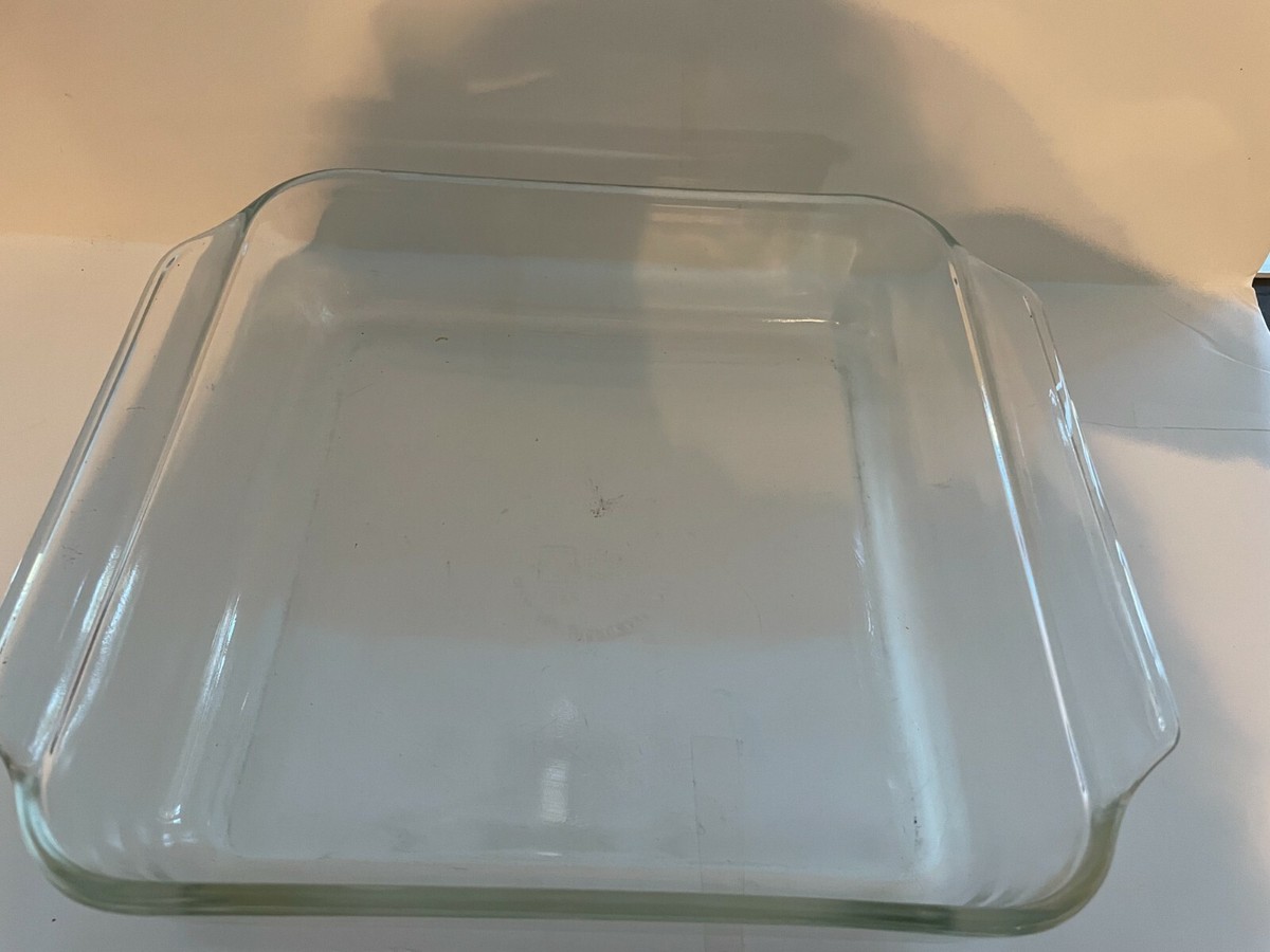 Square Glass Pie Pans VINTAGE PYREX LARGE SQUARE PIE PLATE CLEAR