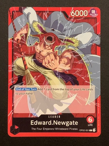 Edward.Newgate | OP02-001 L | Red | Paramount War | One Piece TCG