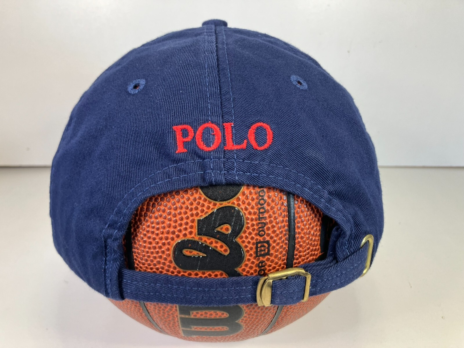 Cappello da baseball vintage POLO RALPH LAUREN blu rosso logo pony made in USA BERRETTO golf escursione palestra