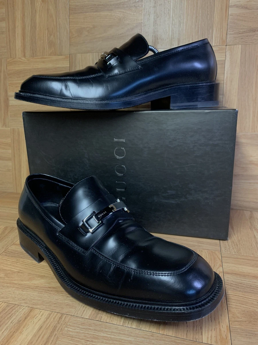 Gucci loafers sales silver buckle