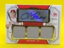 Chris Heisey 2012 Topps Signature Swatches AUTO JERSEY Cincinnati Reds *223/235*