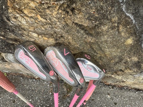 RH LYNX GOLF CLUB SET Driver + 5 Iron + 7 Iron + 9 Iron + Putter + BAG NOT SHOWN - Picture 2 of 3