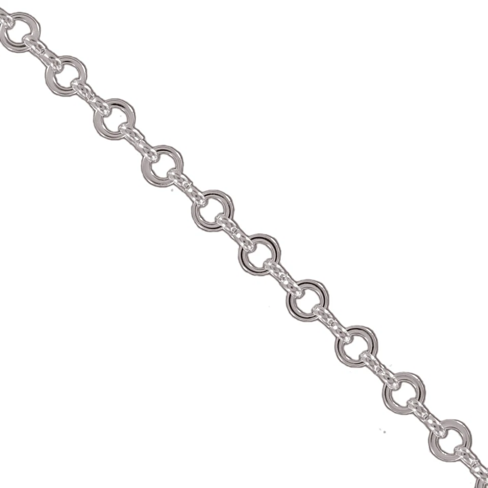 Chaleco de eslabones redondos de bolsillo tono plateado con cadena de reloj para hombre 13 1/2" hecho en EE. UU. Foto 4 de 4