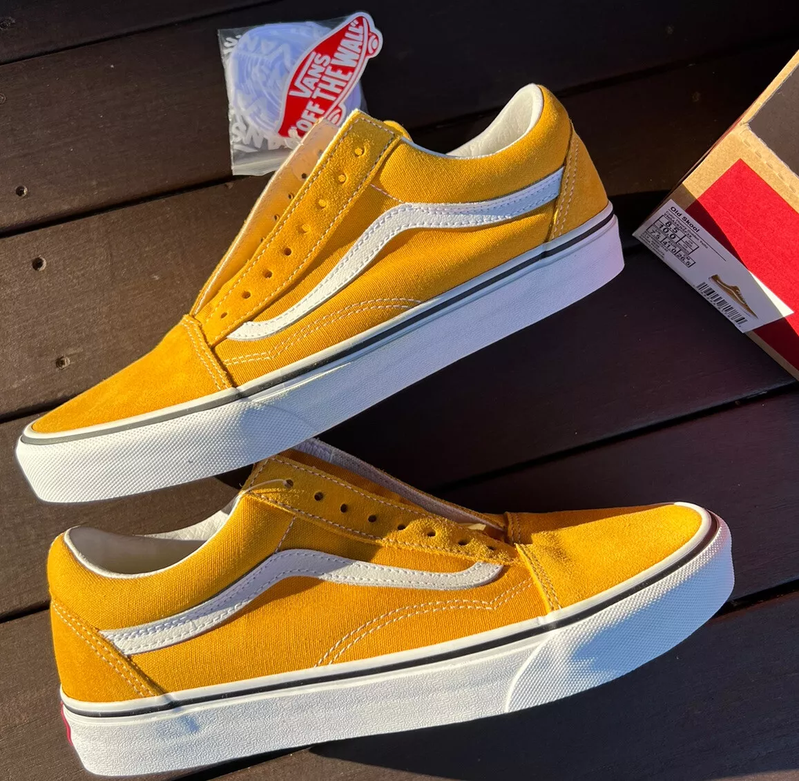 Gold yellow vans discount
