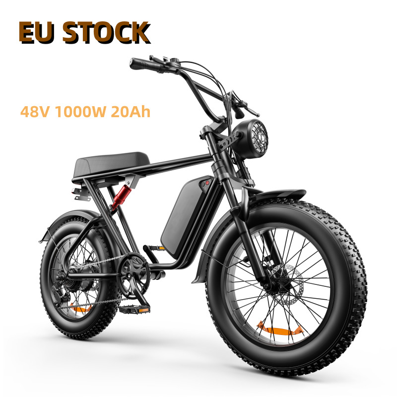 EU Stock Electric Bike 20inch fat tyre 48V 1000W 20Ah 30MPH Aluminium Alloy