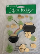 Jolee's Boutique Pot of Gold Shamrock Irish Dimensional stickers Scrapbooking