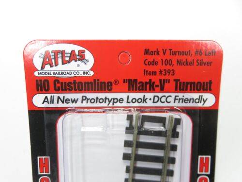 Atlas #393 HO Scale Code 100 Mark V No. 6 LH Left Hand Turnout Customline NIB - Picture 3 of 3