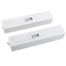 US Stock 2pcs 4 ohm 4RΩJ 20 watt Axial Ceramic Cement Power Resistor 20W