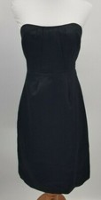 J CREW Size 6 Erica Cotton Cady Strapless Dress New Black