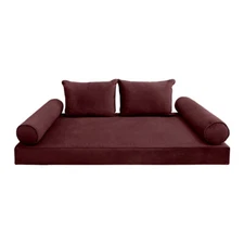 STYLE V4 TwinXL Velvet Pipe Trim Indoor Daybed Mattress Pillow |COVER ONLY|AD368