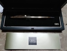 Vintage Cross Pen 4502 10Kt Gold Filled Pen in Hard Case Ballpoint Ribbed Works