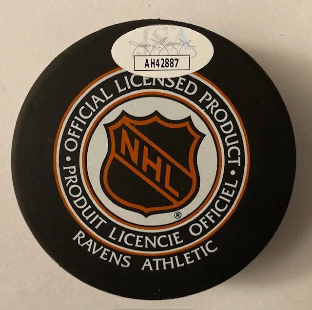 ШАЙБА С КРАСИВОЙ ПОДПИСЬЮ TED LINDSEY С СЕРТИФИКАТОМ ПОДЛИННОСТИ ОТ JSA И НАДПИСЬЮ HHOF 66 - Изображение 3 из 3