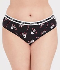 NWT Torrid Plus Size 1 1X 14/16 COTTON MID-RISE HIPSTER LOGO PANTY SKULLS CANDY