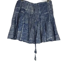 JOHN ROBSHAW FOR LUCKY - WOMEN'S MEDIUM - BLUE ELASTIC DRAWSTRING WAIST SKIRT