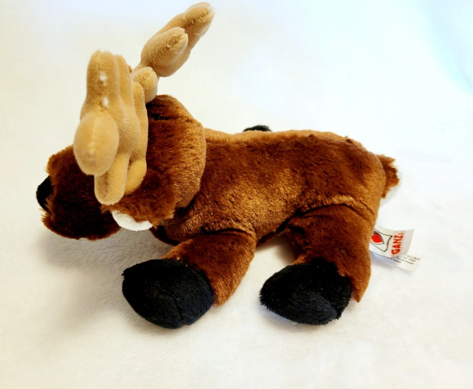 Ganz Webkinz Christmas Reindeer Plush Brown Soft No Tags/Code - Image 3 of 4