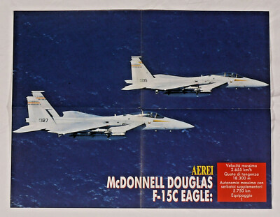 PRL) McDONNELL DOUGLAS F-15C EAGLE AIRCRAFT JET AIRCRAFT POSTER AVION PLANE