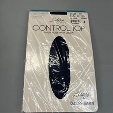 Silken Sheers Control Top Panty Hose Navy Size A Lise J for Dress Barn New