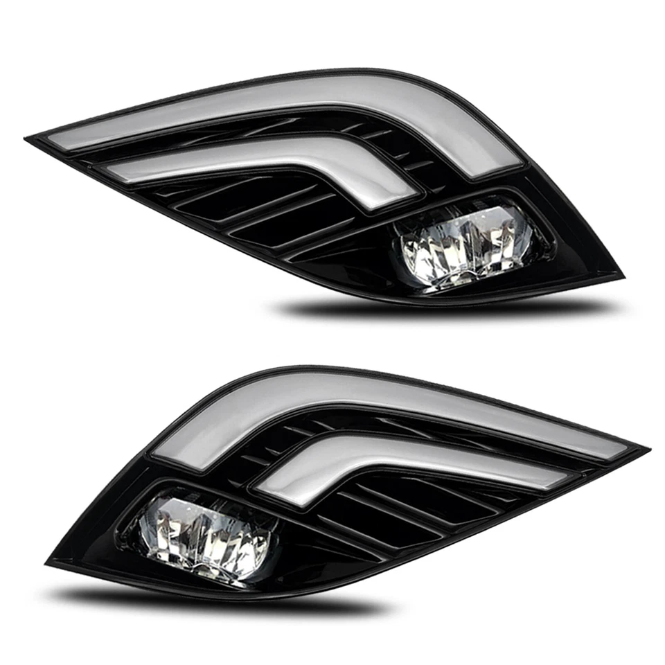 Par de luces antiniebla LED con DRL + cableado para Toyota Camry SE XSE 2018 2019 2020 Foto 3 de 4