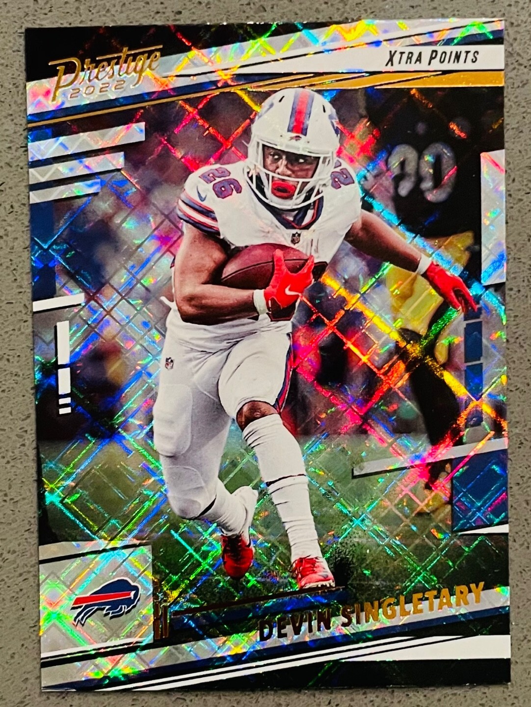 2022 Panini Prestige Football #30 Devin Singletary Xtra Points Diamond Parallel