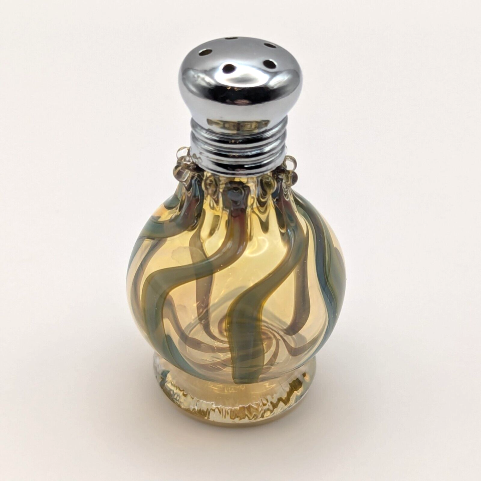 Lampwork Glass Act Salt Shaker Hand Blown Art Glass Unique Miniature ...