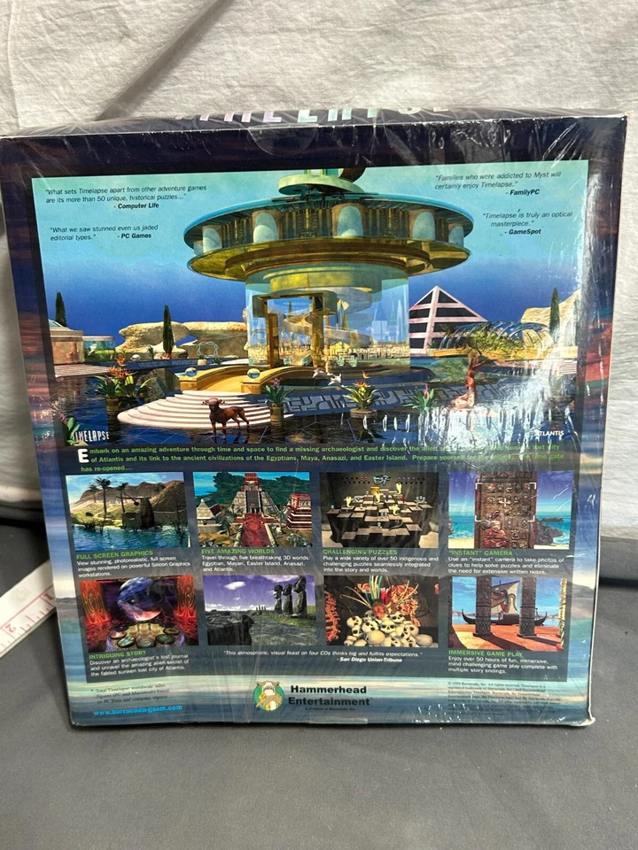 1998 vtg MAC PC game TIMELAPSE ANCIENT ATLANTIS + Strategy Guide SEALED NEW #2 - Image 4 of 4