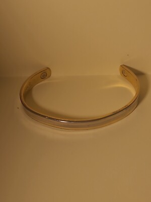 24k Gold Electroplate Two Tone Cuff Bracelet