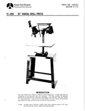 Delta Rockwell Np. Instrucciones de prensa de taladro radial 11-280 32"
