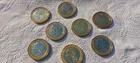 Liberty Morgan Dollar Gold Coin (Facsimile) Gold COASTER Set x8 3.5"