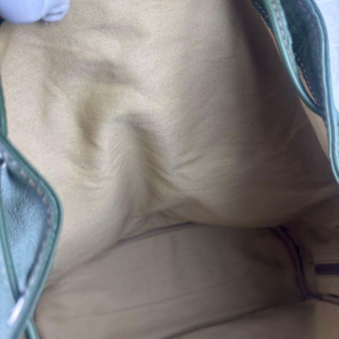 Porter Structure Leather Backpack Green Genuine L… - image 18