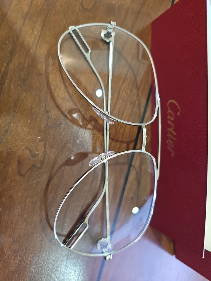 Gafas Cartier CT0116O 002 - Plateadas - Nuevas, Nunca Usadas con Caja Foto 2 de 3
