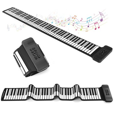 Roll Up Piano, Portable Silicone Keyboard Perfect for Beginners, Safe Materia...
