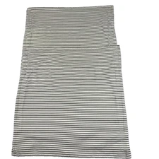 Pottery Barn Pillow Shams Euro Size Striped Woven 28"x 29.5" Set of 2 Green