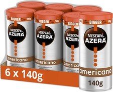 NESCAFÉ Azera Americano Instant Coffee blend of Robusta and Arabica 140 g Pack 6