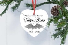 Our Angel In Heaven Personalized Holiday Ornament, Custom Memorial Christmas ...
