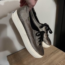 Keds Champion Metallic Shimmer Sneakers In Gold Women  s Size 8