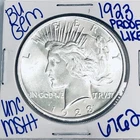 1923 BU UNCIRCULATED SILVER PEACE DOLLAR AUTHENTIC U.S. MINT FREE SHIPPING 6762