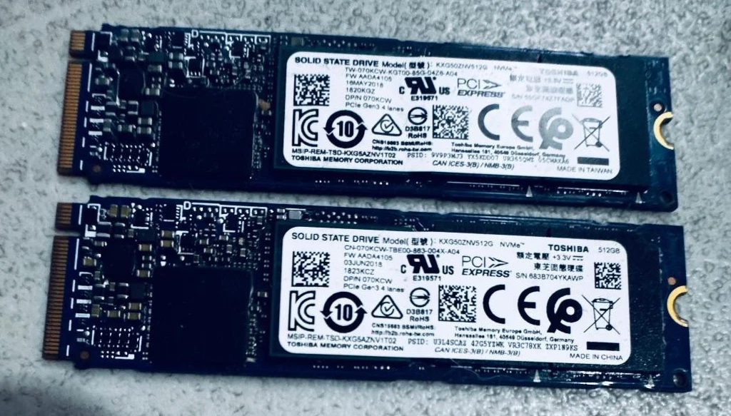 TOSHIBA SSD 512GB THNSNK512GCS8 0時間 TOSHIBA SSD 512GB THNSNK512GCS8 0時間 TOSHIBA SSD 512GB