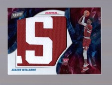2021-22 Panini Player of the Day ice Ziaire Williams RC Letter S Patch #1/1