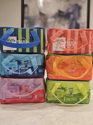 Trader Joe's Mini Insulated Bag 2026 Summer Fun Full Set Of 6 NEW AUTHENTIC