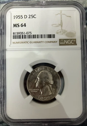 1955 D 25C NGC MS 64