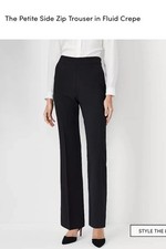 NWT Ann Taylor Women's Side Zip Trouser in Fluid Crepe 2 Petite