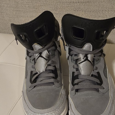 #ad #ad Jordan Spizike Cool Grey Brooklyn Gray Black White High Top Sneaker $60.00