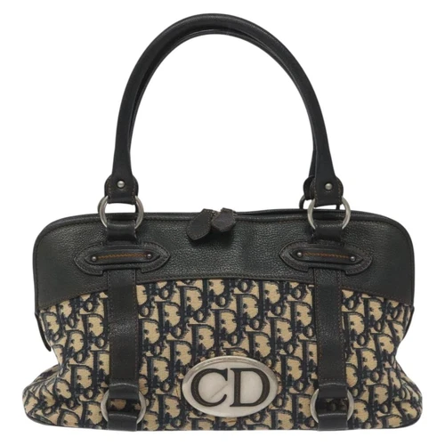 Sac à main toile Dior Trotter bleu marine authentique