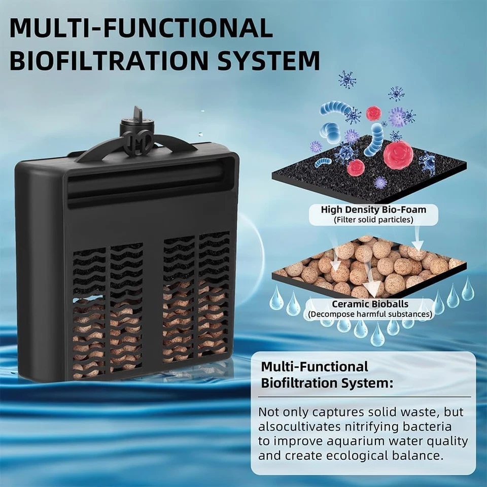 Turtle Tank Filter Internal Power Aquarium Low Water Level... - Image 3 of 4