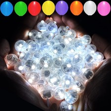 Aogist 50pcs White Balloon Lights,Long Standby Time Waterproof 50PCS,