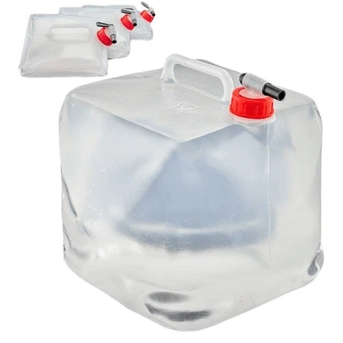 CINPIUK Contenitore Acqua Pieghevole 20 Litri | Con Rubinetto A Prova Di Perdite, Per Campeggio, Escursioni E Emergenze - 4