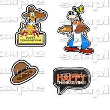 Disney Disney Thanksgiving 4 pc gly Premade Scrapbook Page Paper Piece die cut